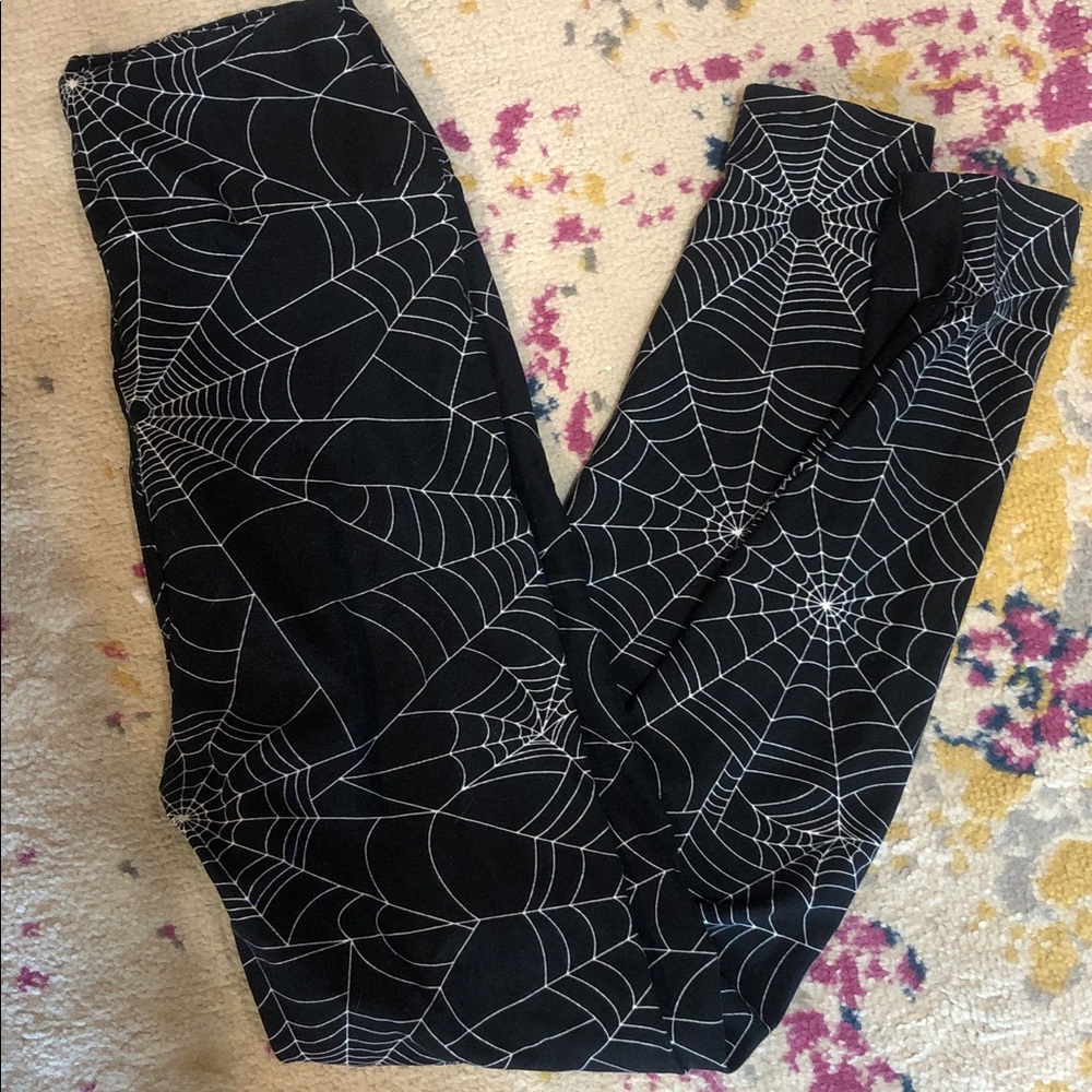 Black Spider Web Leggings